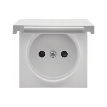 Elektrická zásuvka Simon 55 Kryt zásuvky jednoduché s klapkou pro: SGZ1CM SGZ1M Světle šedá