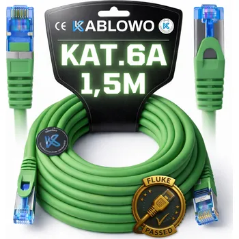 Síťový kabel LAN KABEL SÍŤOVÝ RJ45 CCA ETHERNET CAT.6A S/FTP 1,5M LANBERG