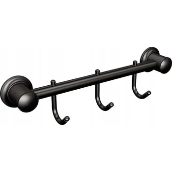 Věšák Tyč s háčky na kolíčky Andex černá