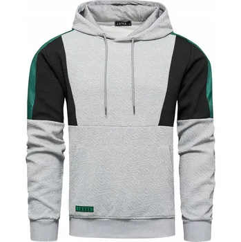 Pánská mikina Pánská mikina s kapucí šedá 3D - M