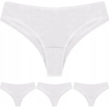 Kalhotky Vivisence 4018 Dámské kalhotky brazilské kalhotky 3-pack bílé M