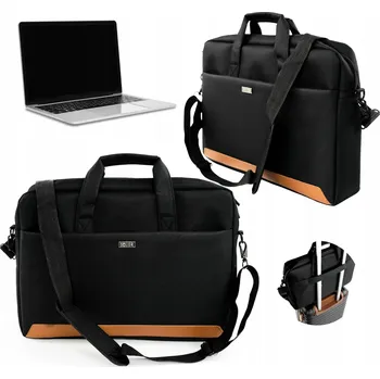 Taška na notebook látková, lehká, černá, pouzdro počítač SOLIER