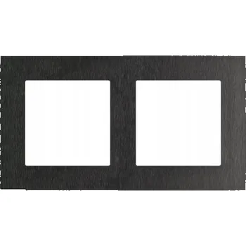 vypínač Simon 55 NATURE Rámeček dvojitý 2-násobný Inox černý TRN2/190