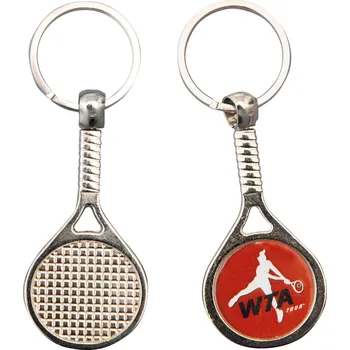 Klíčenka tenis, 31x55 mm, stříbrná