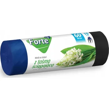 Pytle na odpadky Sáčky na odpadky s páskou Forte+ 60 l 10 ks