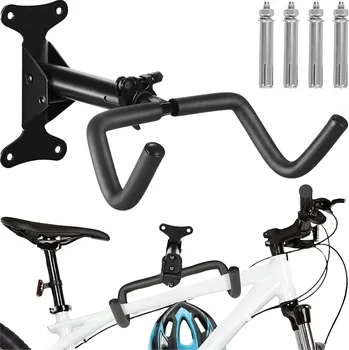 Věšák Nástěnný držák na kolo MEMFLOW černý kovový 40 kg