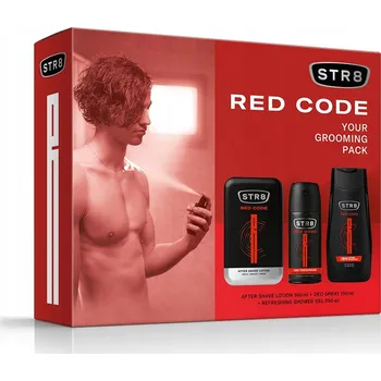 Kosmetická sada STR8 Red Code kosmetická sada A/S 100 ml + DEZO 150 ml + gel 250 ml