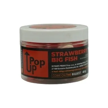 Boilies Ultimate Products Strawberry Big Fish Pop-up 12mm - Plovoucí boilies jahoda, velké ryby, 12 mm