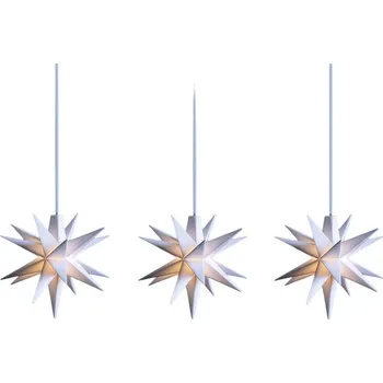 Lampička STERNTALER LED světelný řetěz s 3 Baby hvězdami vnitřní bílá - celková délka 300 cm; vzdálenost mezi hvězdami 50 cm, Ø hvězdy 8 cm 3 x 0,27 W LED - Doprava zdarma