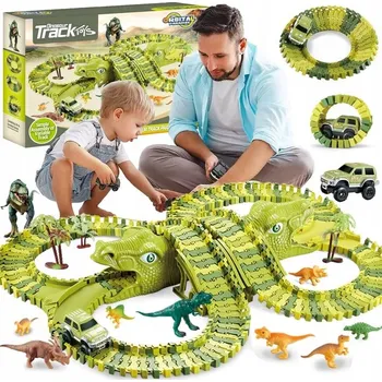 autodráha Závodní dráha Dinosaurus Dino Park 271 dílů XXXL 360 cm