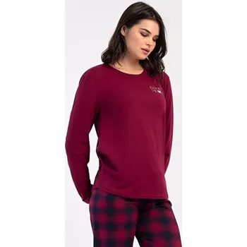 Pánská móda Dámské pyžamo dlouhé Emma vínová S