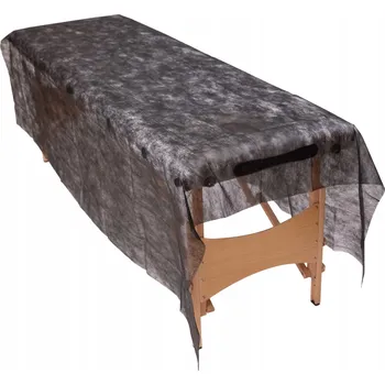 Prostěradlo Prostěradla z netkané textilie na jedno použití střižená černá 160x210 cm - 10 ks