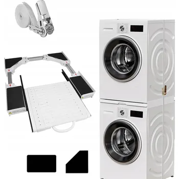 Spojovací díl s výsuvnou zásuvkou pro pračky a sušičky Samsung Bosch Siemens 54-43 cm