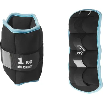 Zátěžové oblečení CRIVIT Závaží na zápěstí/kotníky 1 kg fitness, 2 kusy na ruce/nohy