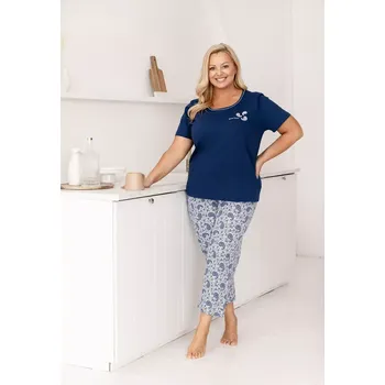 Pánská móda Pyžamo Regina 729 cr/r 2XL-3XL W26 dámské tmavě modrá XXL