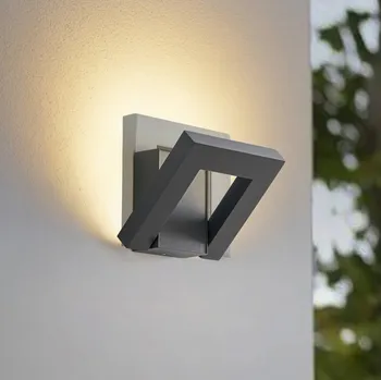 Venkovní osvětlení Lindby LED venkovní nástěnné svítidlo Orbin, šedé, naklápěcí, CCT, IP54 - Výška max. 28 cm tmavě šedá, opálová LED 11,2 W celkem - Doprava zdarma