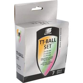 Pingpongový míček Míčky na stolní tenis PING PONG SUNFLEX TT-BALL SET 7 KS 20614