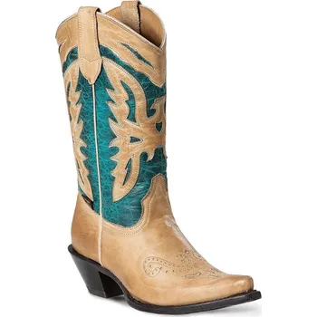 Jezdecká obuv Stars & Stripes Boty westernové WBL-71 Stars & Stripes, dámské, light brown/blue 37