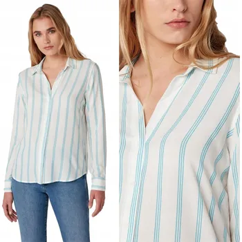 Dámská košile Wrangler dámská košile s dlouhým rukávem, proužky, bílá W5R6TIB13, velikost S