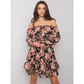 Šaty DHJ SK 15015 2.73P černá a růžová jedna velikost