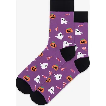 Pánské ponožky NEFORMÁLNÍ - VZOROVANÉ PONOŽKY, PÁNSKÉ fialová 39/41