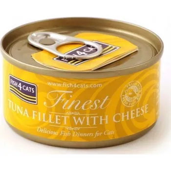 Krmivo pro kočku Fish4Cats vlhké krmivo v konzervě pro kočky tuňák se sýrem 70 g