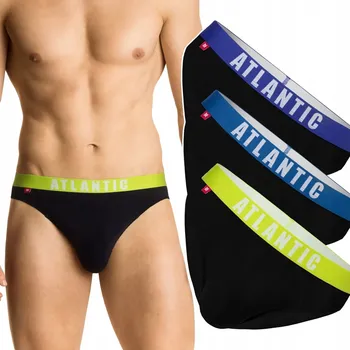 Slipy X3 Pánské sportovní slipy ATLANTIC 3MP-094 Slipy bavlněné sada - L