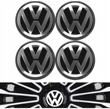 Středová krytka kola Volkswagen Nálepky Emblémy 90 mm 4 kusy