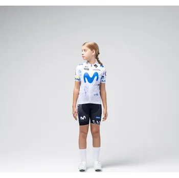 cyklistický dres GOBIK Cyklistický dres s krátkým rukávem - ROCKET MOVISTAR TEAM 26 - bílá