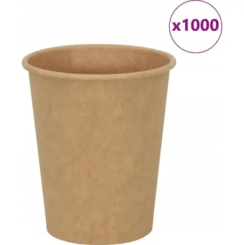 Jednorázové nádobí Papírové kelímky 1000 KS 8 oz 200 ML hnědé