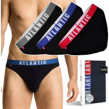 Slipy Pánské slipy 3-BALENÍ Sportovní Bavlněné Slipy ATLANTIC 3MP-094 - XXL