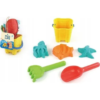 Hračka na písek Profesionální Sada Hraček na Písek - 6dílný Set pro Děti 3+ s Kyblíkem