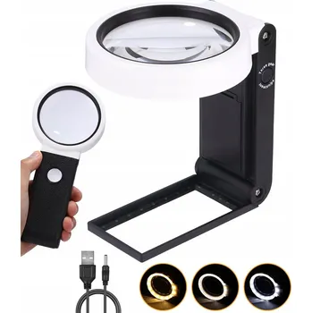 Lupa LUPA SKLO ZVĚTŠOVACÍ S LED PODSVÍCENÍM PRO ČTENÍ 10X 25X