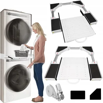 Praní a péče o prádlo UNIVERZÁLNÍ SPOJOVACÍ PRVEK PRAČKY A SUŠIČKY, NASTAVITELNÝ 54-69,5 cm, STABILNÍ A ODOLNÝ