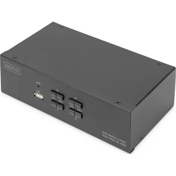 KVM přepínač DIGITUS KVM přepínač, 4 porty, jeden displej, 4K, HDMI1 x QIG DS-12883