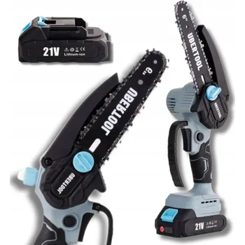 Motorová pila Aku řetězová pila 8” 21V PILKA NA VĚTVE + 4 ŘETĚZY