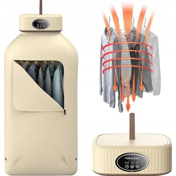 Sušák na prádlo ELEKTRICKÝ SUŠÁK NA PRÁDLO SKLÁDACÍ PŘENOSNÝ SUŠIČKA 600W BÉŽOVÁ