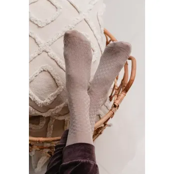 Pánské ponožky Dámské ponožky bez tlaku 125 check Béžová 35-37