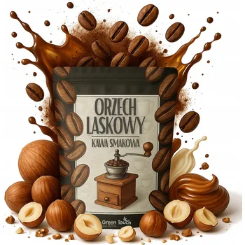 Káva zrnková Arabica Green Touch Káva s příchutí lískového oříšku 200 g