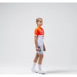 GOBIK Cyklistický dres s krátkým rukávem - ROCKET INEOS GRENADIERS 26 - bílá/oranžová 152 cm