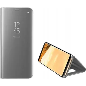 Pouzdro na mobilní telefon Flipové pouzdro pro Samsung Galaxy A02s, stříbrný plast s podstavcem