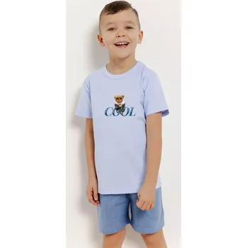 Pánské pyžamo 3411 CHLAPECKÁ PYŽAMA LUCAS 122-140 Modrá 128