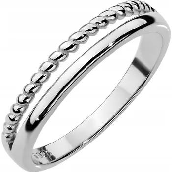 Prsten STŘÍBRNÝ Dámský PRSTÝNEK Snubní Prsten ryzost 925 Dvojitý Kroucený vel. 20