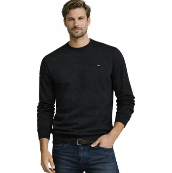 Pánská mikina Pánská mikina tmavě šedá, kulatý výstřih, bavlněná, měkká