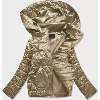 Zlatá metalická dámská bunda (2021-01BIG) odstíny žluté 48