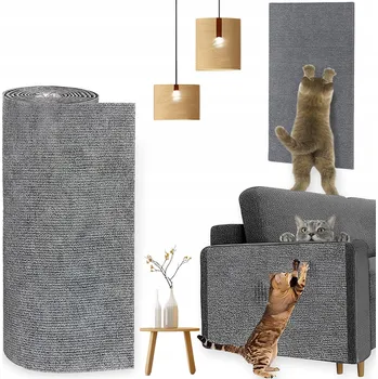 SAMOLEPICÍ ŠEDÁ PODLOŽKA NA ŠKRÁBÁNÍ PRO KOČKY NA POHOVKU ŠKRABADLO 40x300 CM