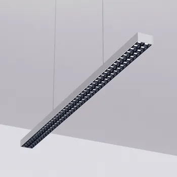 Lampička Arcchio LED závěsná kancelářská lampa Jolinda, stříbrná, 118 cm, nahoru/dolů - Stropní držák - délka 60,3 cm, šířka 5,2 cm, výška 3,5 cm stříbrná (RAL 9006) 30 W VEDL + 30 W VEDL - Doprava zdarma