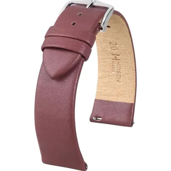 Řemínek na hodinky Kožený řemínek Hirsch Viazza 03920112-2, fialový, teletina, Quick Release