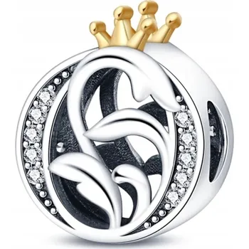 Přívěsek Přívěsek STŘÍBRO 925 Charms Koruna Písmeno O