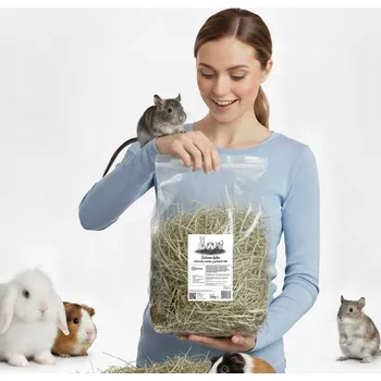 Krmivo pro hlodavce Luční seno pro králíky ZELENÁ LOUKA 2. seč Sušené na slunci 0,5 kg